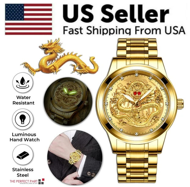 Classic Gold Diamond Quartz Watch