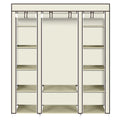 12-Compartment Portable Wardrobe - Beige
