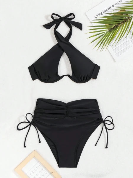 Sexy Black Two-Piece Bikini