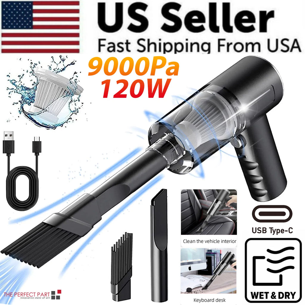 120W High-Power Cordless Car Vacuum