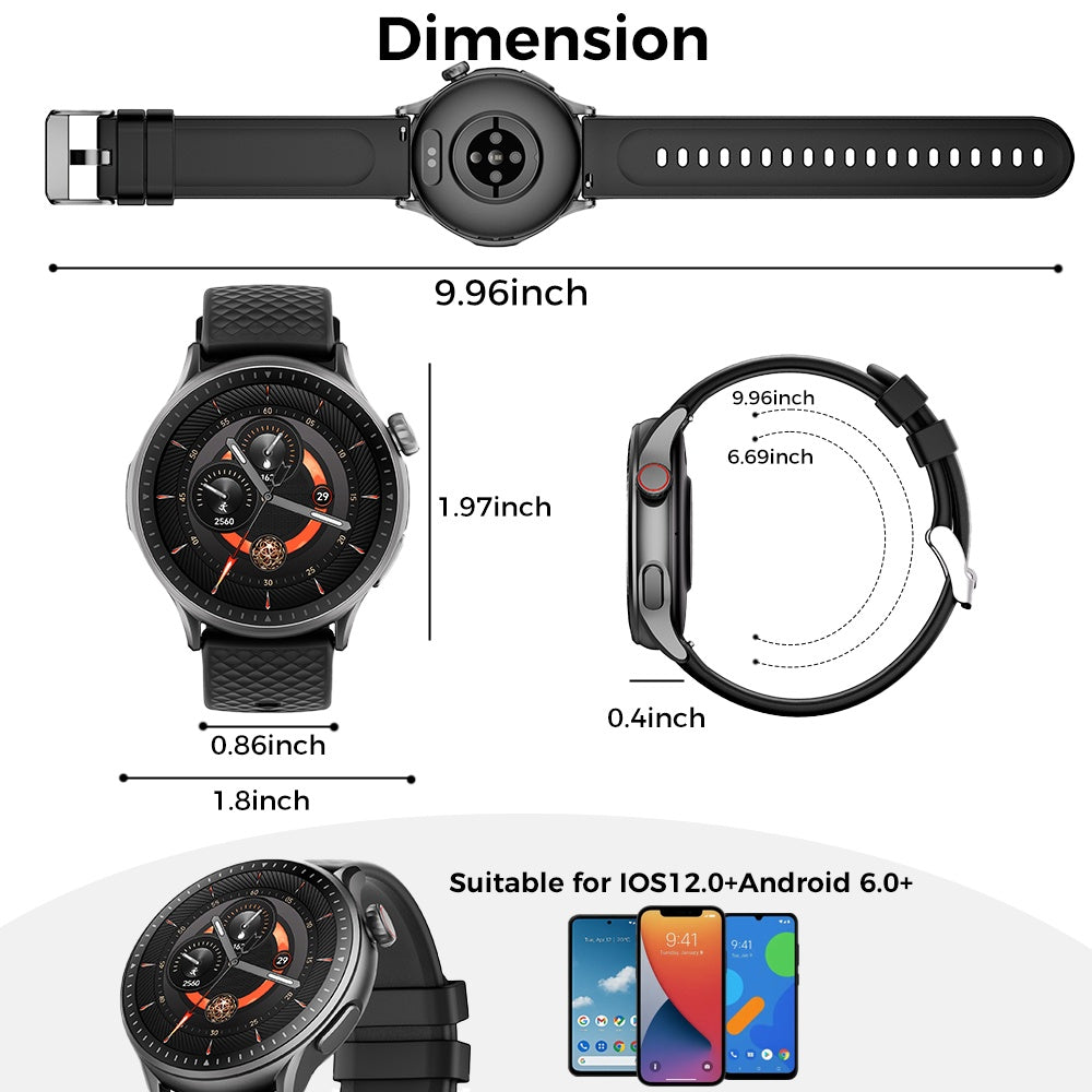 1.55" Round Health Smartwatch