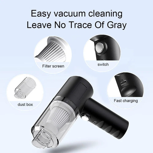 120W High-Power Cordless Car Vacuum