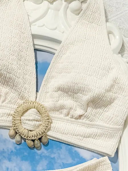 Elegant Shell-Embellished Bikini