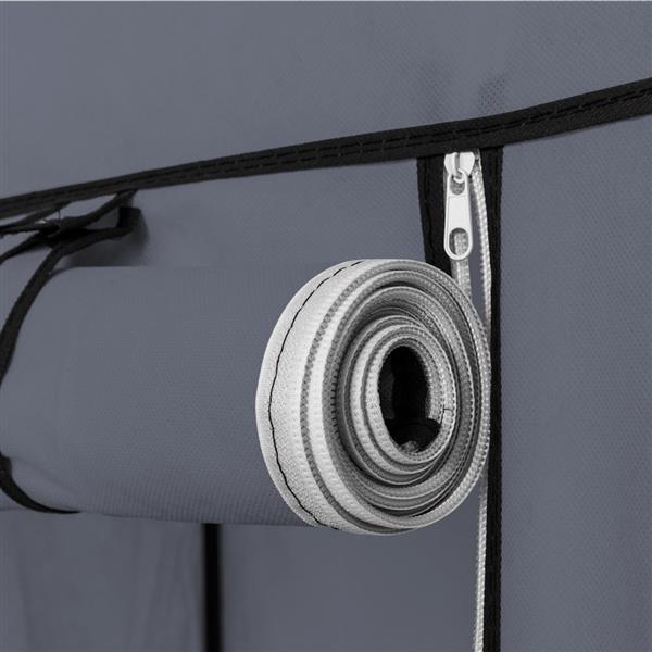 10-Grid Portable Wardrobe Closet - Gray