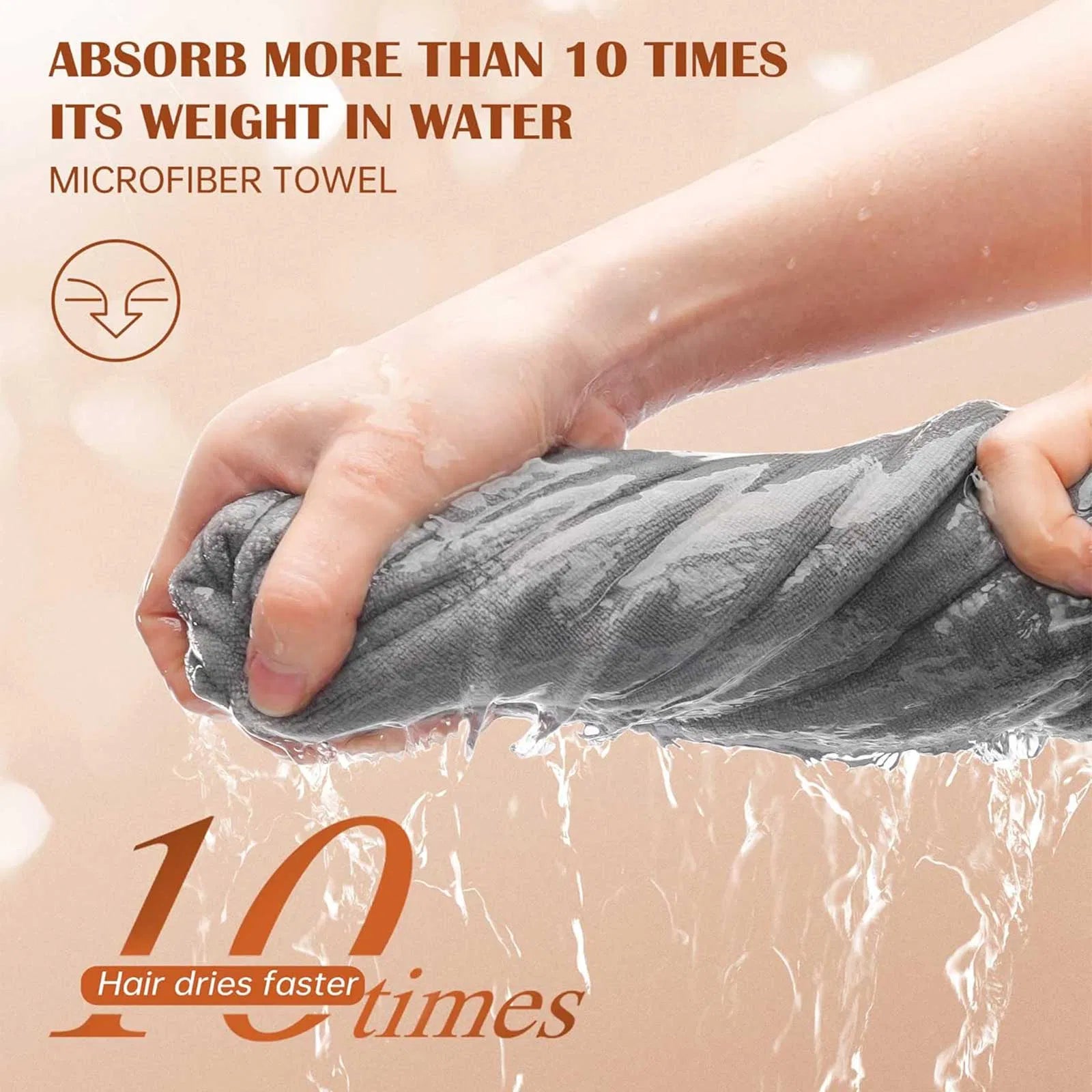 Ultra Absorbent Hair Turbans (3 Pieces)