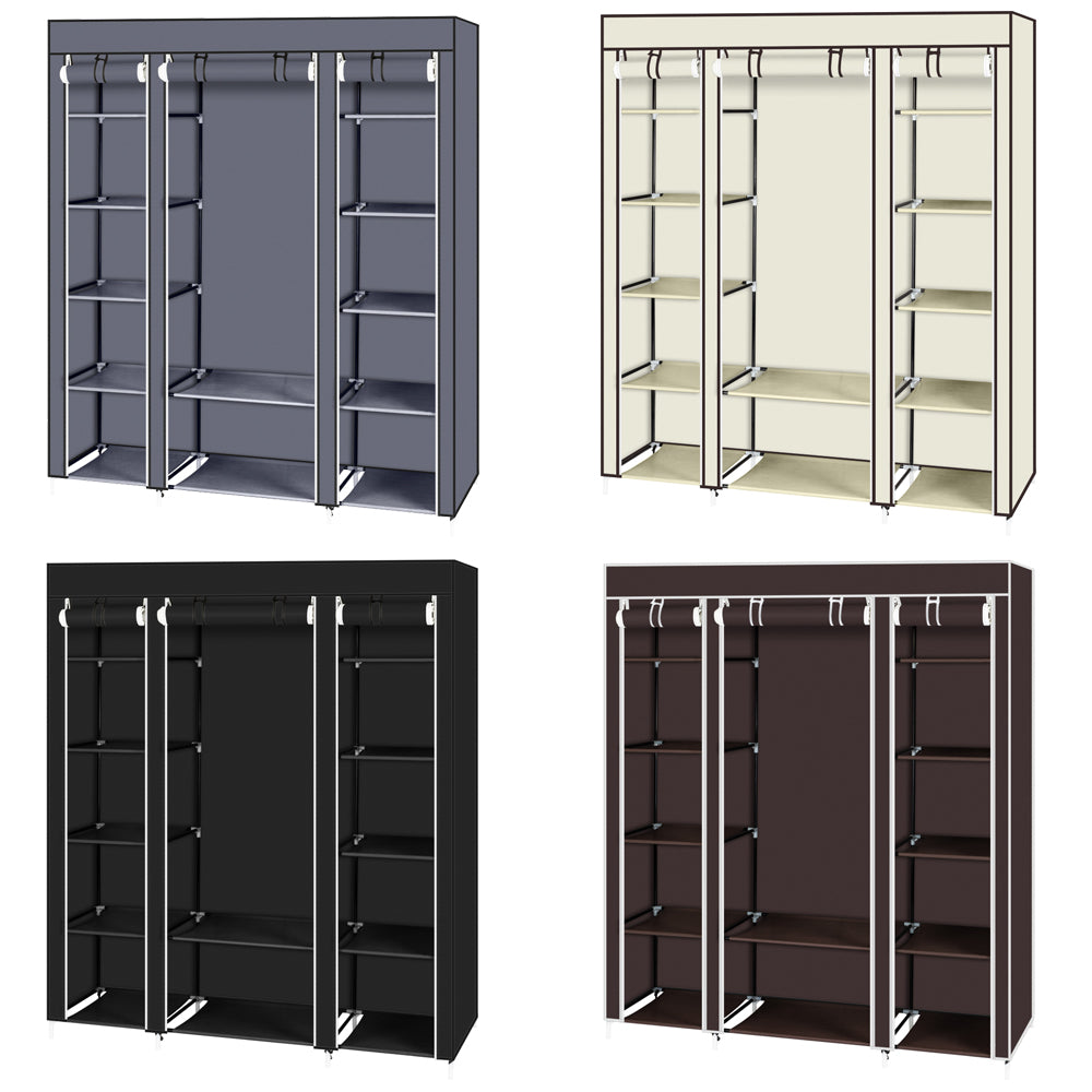 12-Compartment Portable Wardrobe - Beige