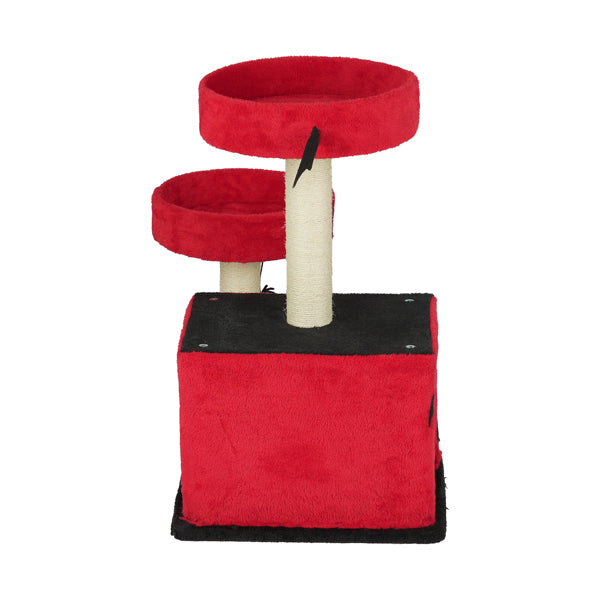 Gothic Halloween Cat Tree with Spider Toy & Condo
