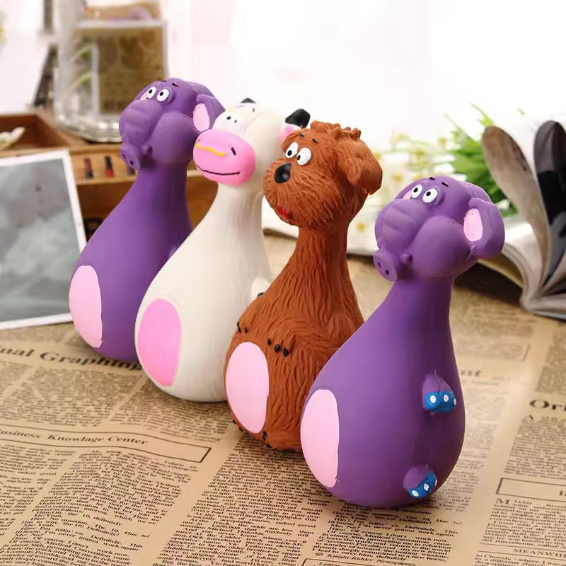 Squeaky Latex Puppy Toy Set