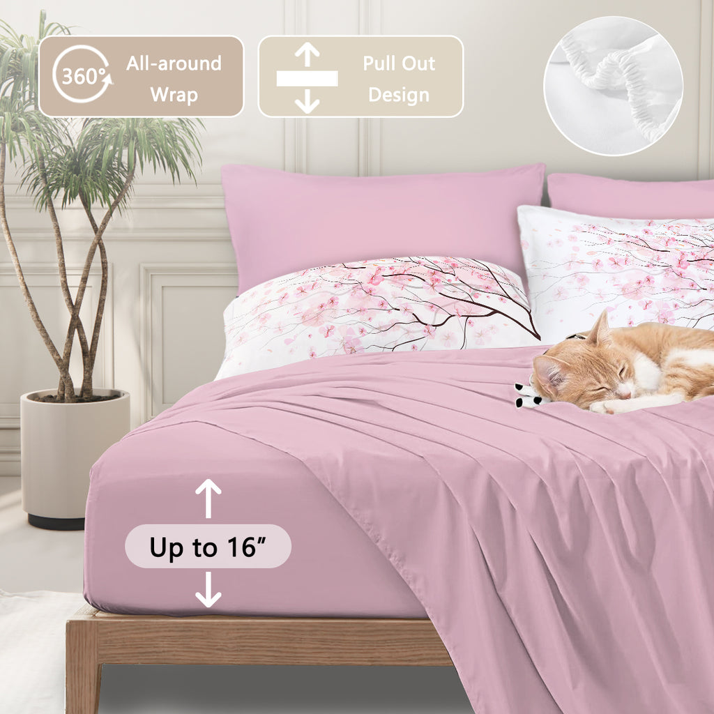 8-Piece Cherry Blossom Comforter Set