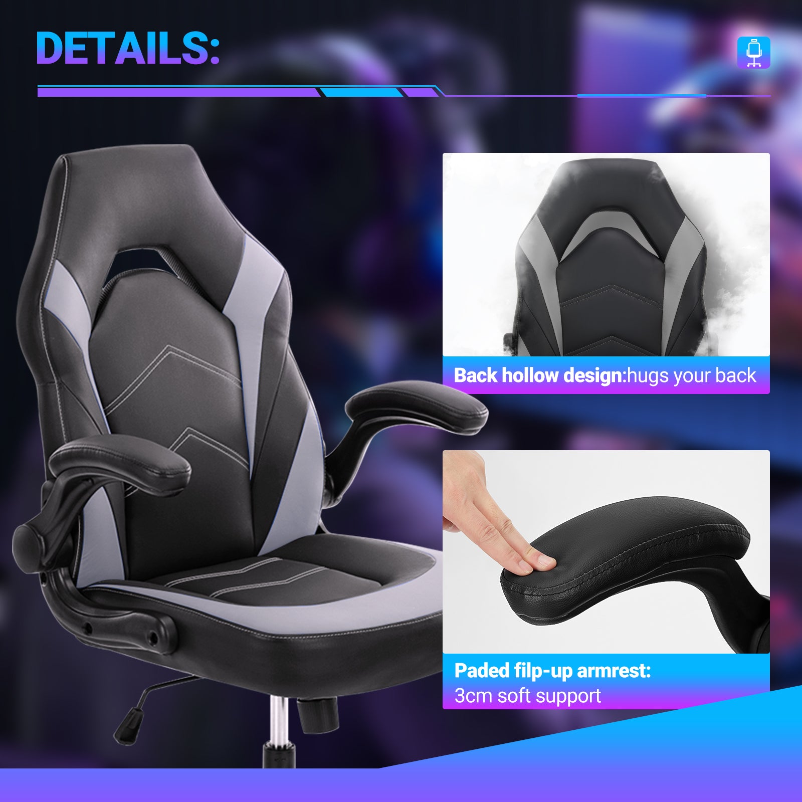 Ergonomic PU Leather Office Chair