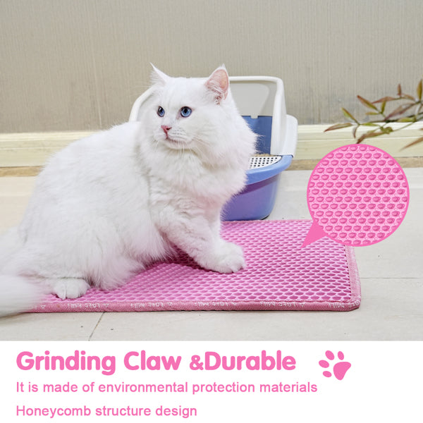 Double Layer Rice-Shaped Cat Litter Trapping Pad