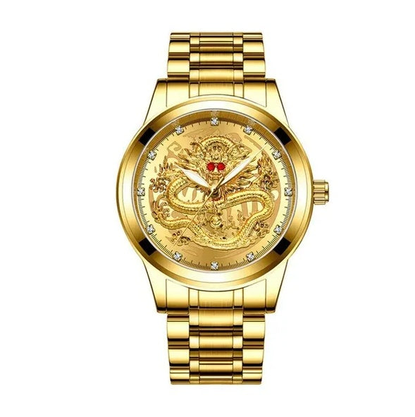 Classic Gold Diamond Quartz Watch