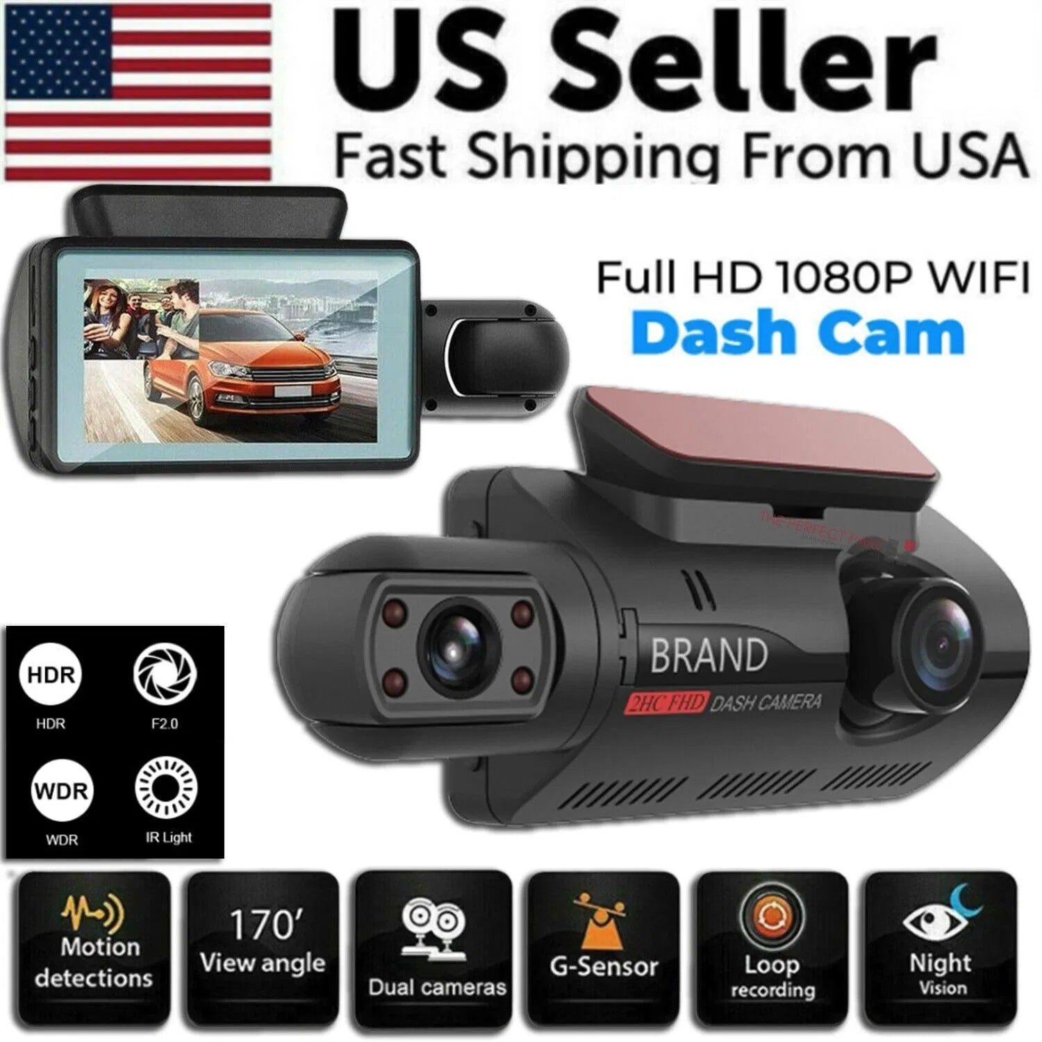 1080P Dual Lens Dash Cam