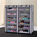 12-Grid Double Row Shoe Cabinet