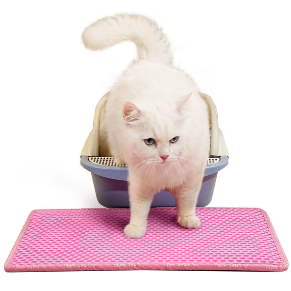 Double Layer Rice-Shaped Cat Litter Trapping Pad