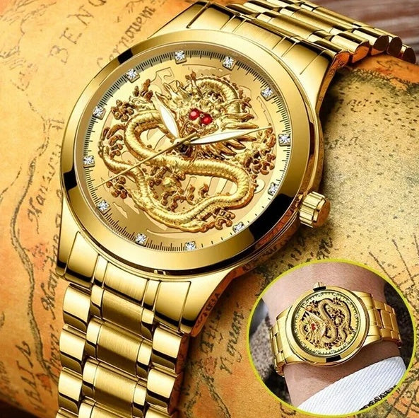 Classic Gold Diamond Quartz Watch