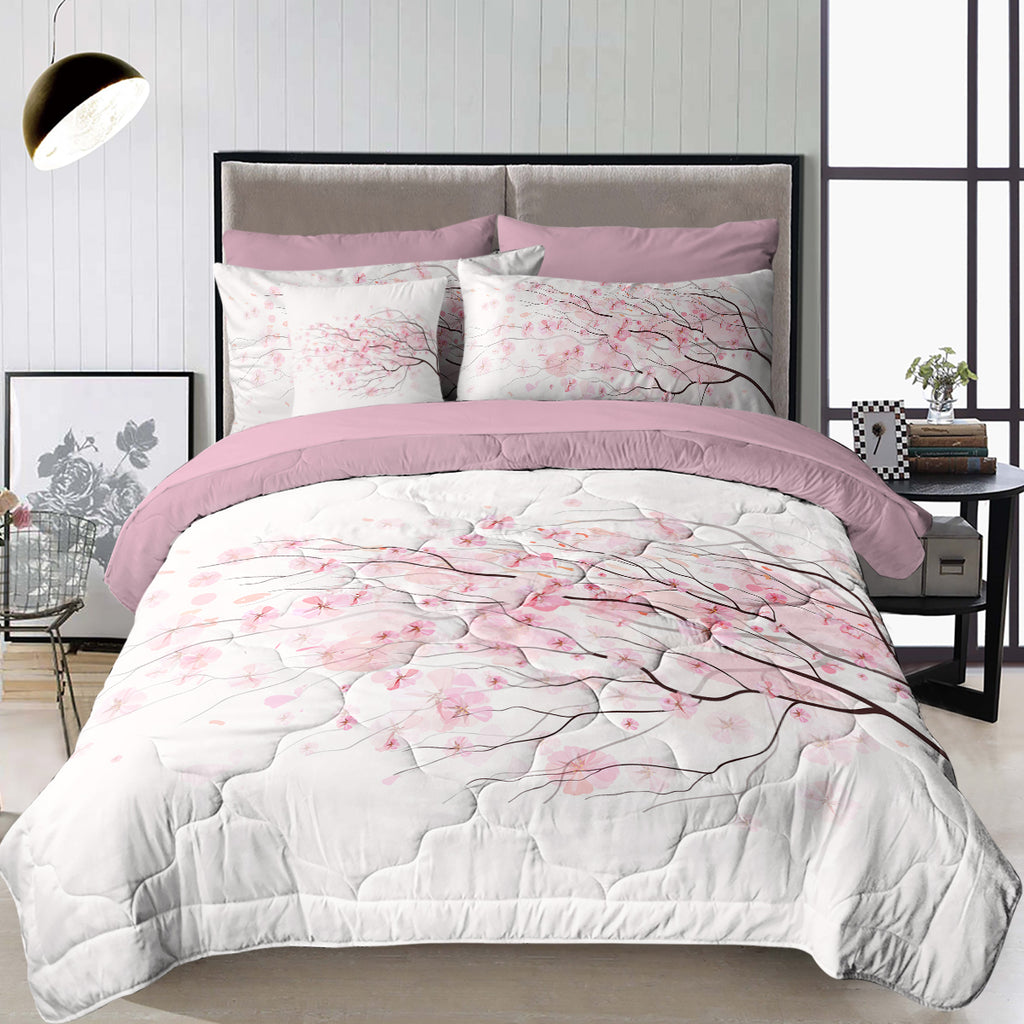 8-Piece Cherry Blossom Comforter Set