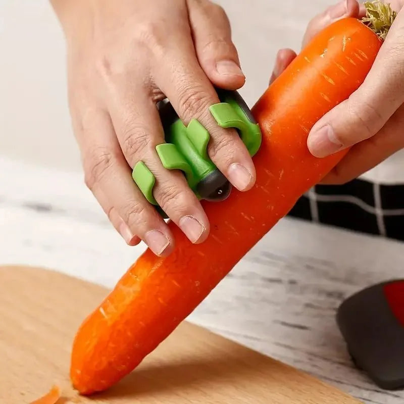 1 Easy and Convenient Black Green Peeler, Sharp Blade, Non Slip Grip