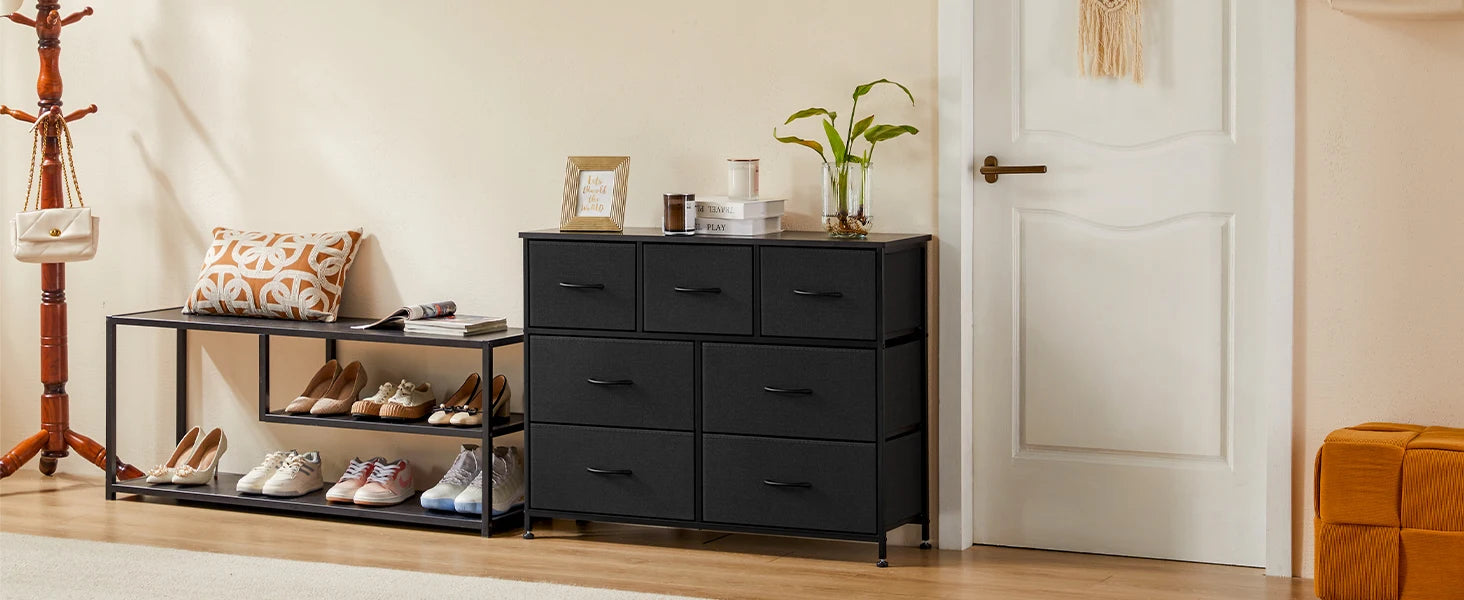 JHK Desser For Bedroom With 7 Fabric Drawers Organizer