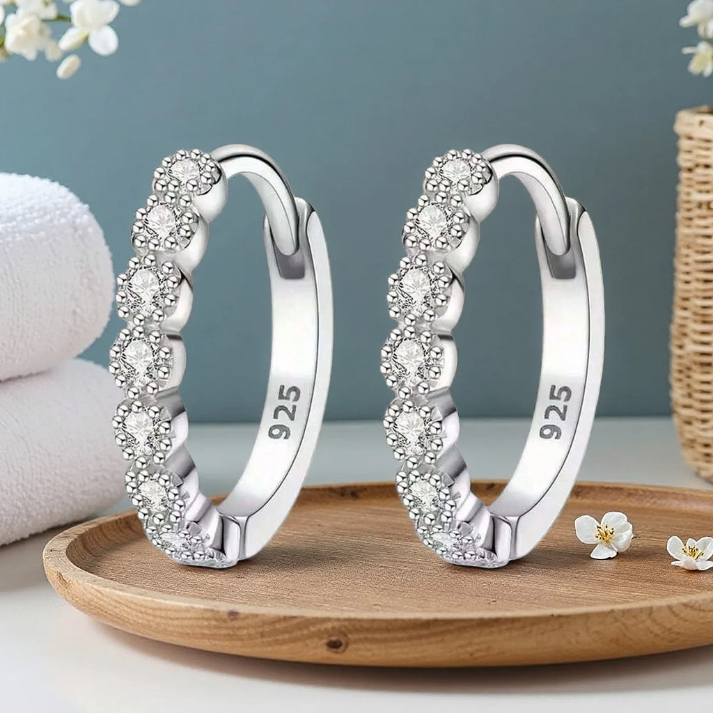 Perfect Pair of Mini Stud Earrings: Sleek Silver Design, Versatile for Daily & Party Wear