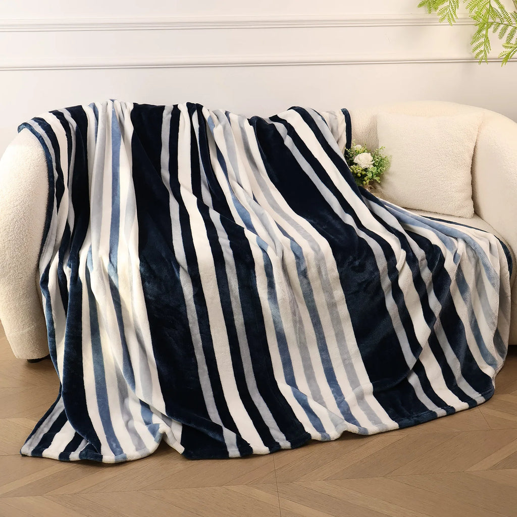 Luxury Blanket, Fuzzy Soft Cozy Flannel Blanket for Home Bed Sofa Couch Chair, Decorative  Blanket, Machine washable, Two sizes