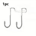 1 Piece Silver Metal Seamless Hook, Suitable for Kitchens, Bathrooms, and Wardrobes, No Drilling Required, Easy To Install