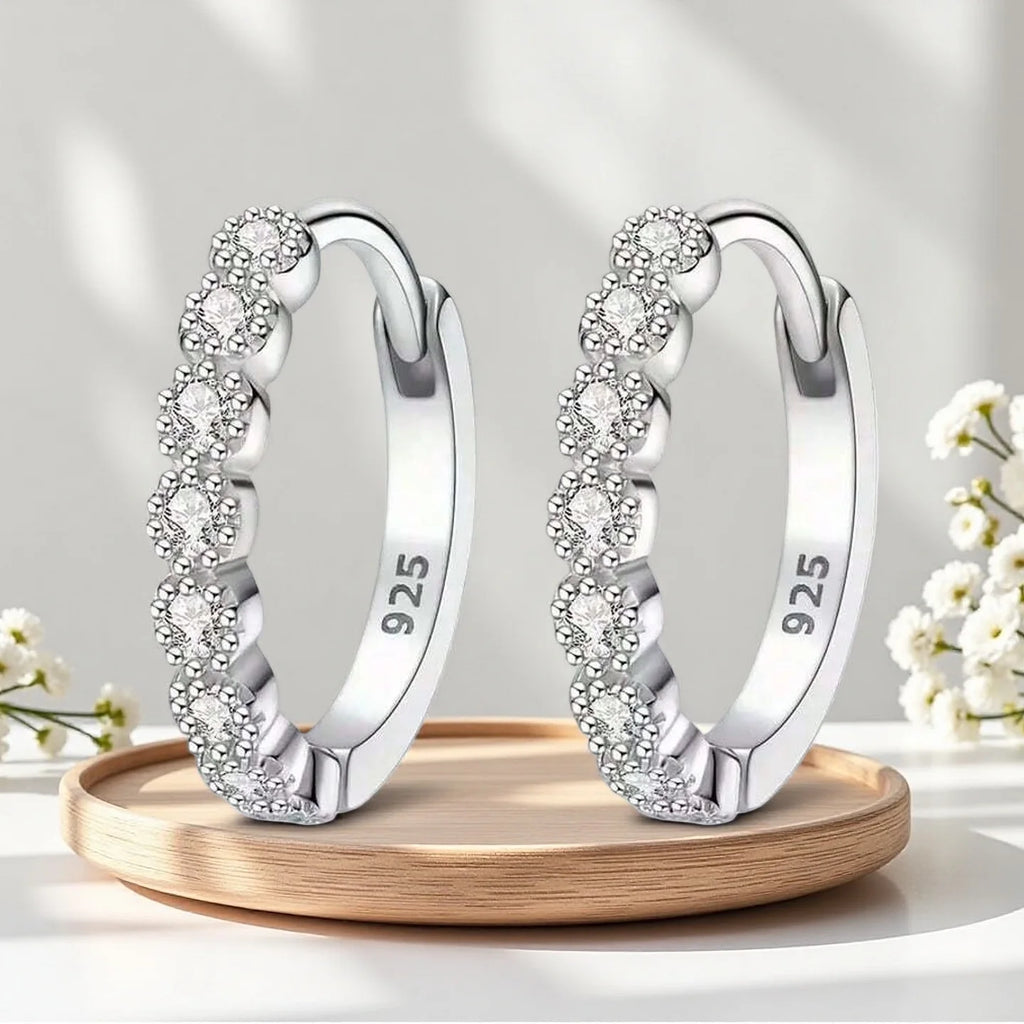 Perfect Pair of Mini Stud Earrings: Sleek Silver Design, Versatile for Daily & Party Wear