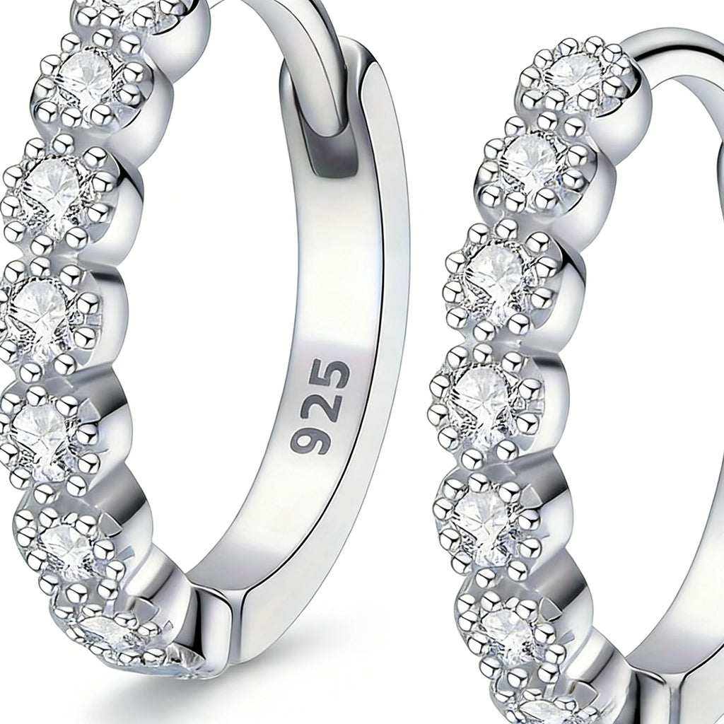 Perfect Pair of Mini Stud Earrings: Sleek Silver Design, Versatile for Daily & Party Wear