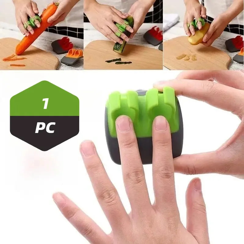 1 Easy and Convenient Black Green Peeler, Sharp Blade, Non Slip Grip