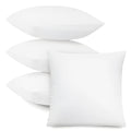 Lux Decor Throw Pillow Inserts – Set of 4 Soft Square Cushions with Fluffy, Supportive Fill for Bed, Sofa & Chair