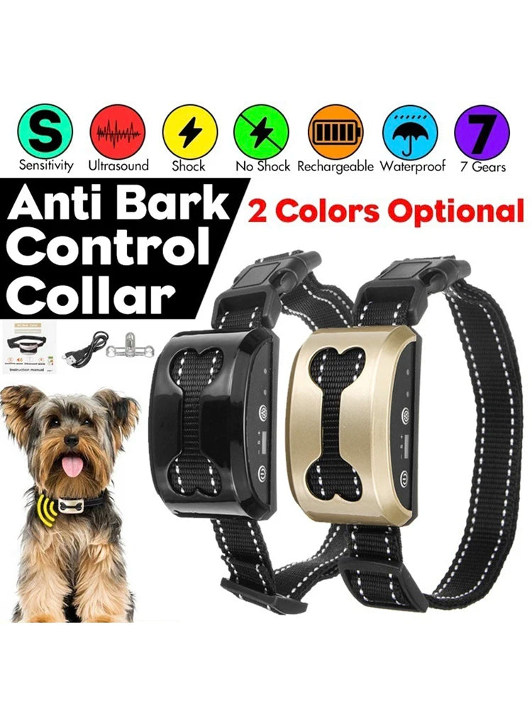 Pet Dog Anti Bark Guard Waterproof Auto Anti Humane Bark Collar Stop Dog Barking