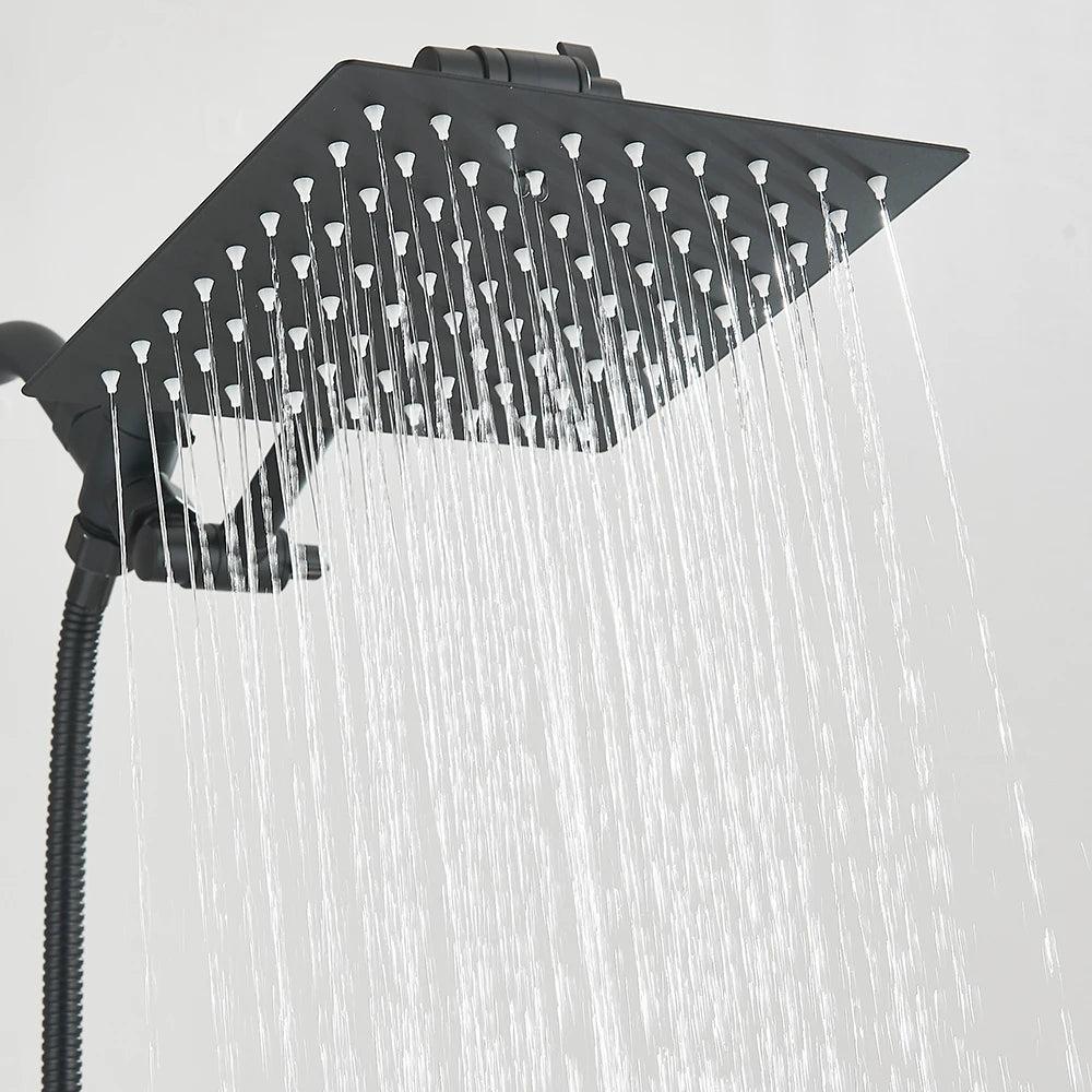 Shower Head Combo 8-12Inch High Pressure Rain Shower Head with Adjustable
