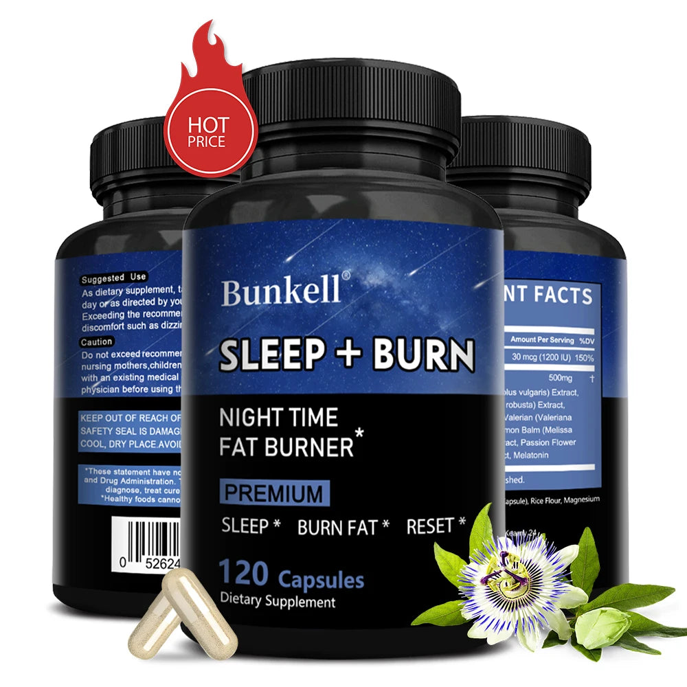 Night Fat Burner and Sleep Supplement - Boost Metabolism and Burn