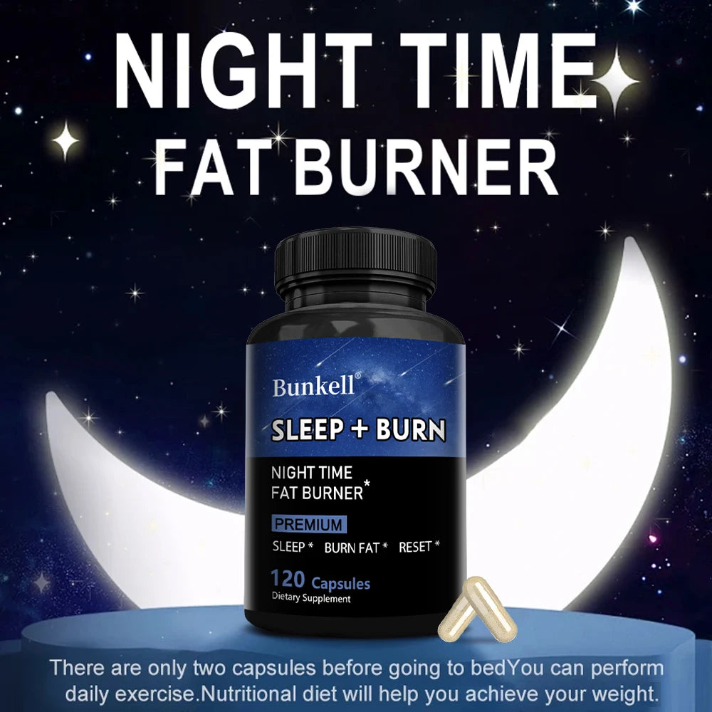 Night Fat Burner and Sleep Supplement - Boost Metabolism and Burn