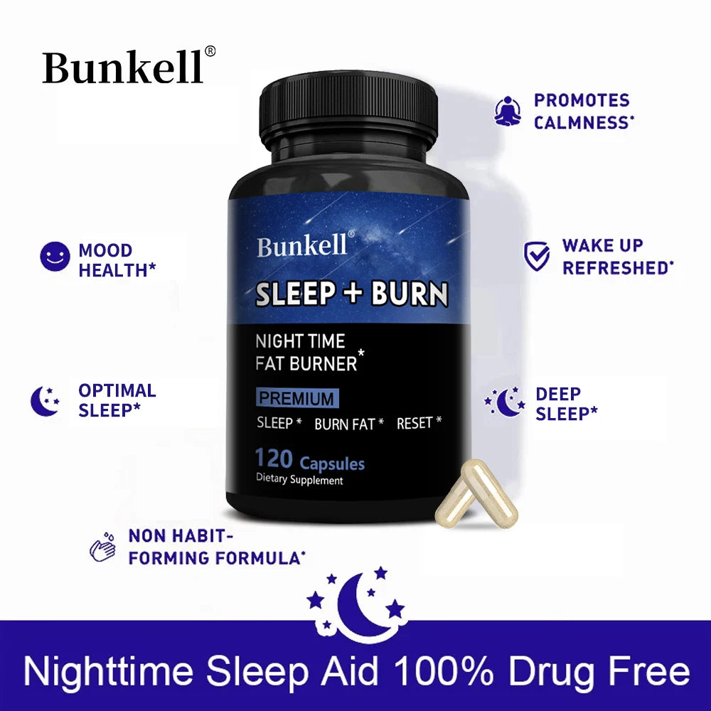 Night Fat Burner and Sleep Supplement - Boost Metabolism and Burn