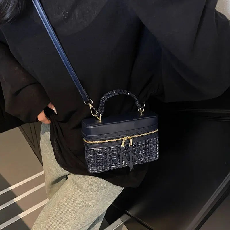 New Spring Summer Fashionable Handbag – Lightweight Portable Square Box Crossbody Bag for Stylish Daily Use