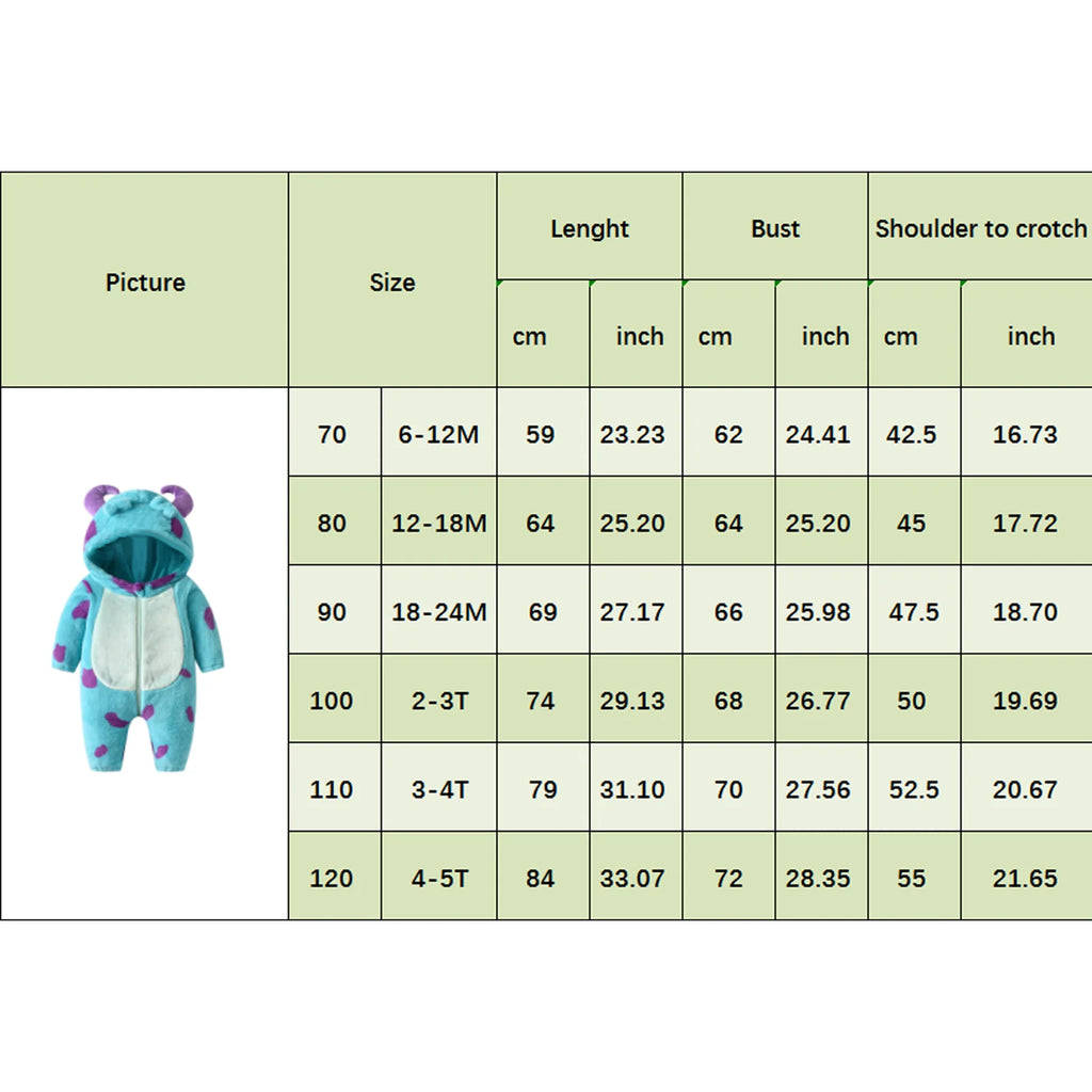 Lioraitiin 0-3Years Infant Baby Boy Girl Fleece Jumpsuit