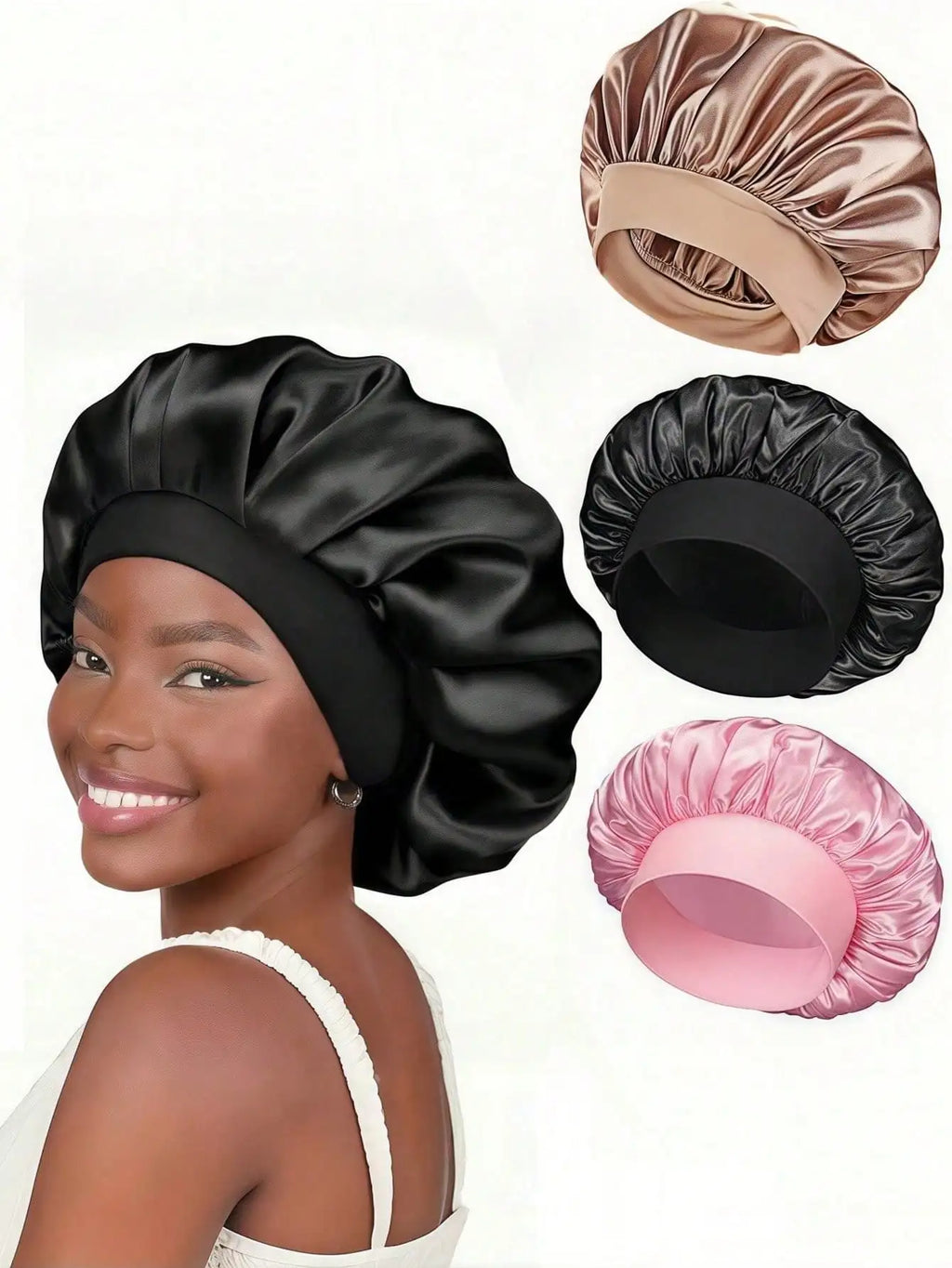 1pcs  SilkNight Satin Hair Bonnet