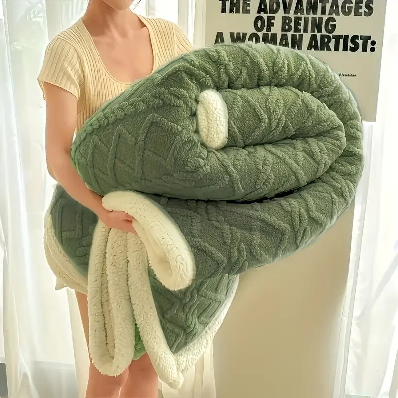 1Pc Premium 3D Butterfly Tufted Throw Blanket-Textured Breathability | Multi-Use for Bed, Couch,All-Season Cozy Soft