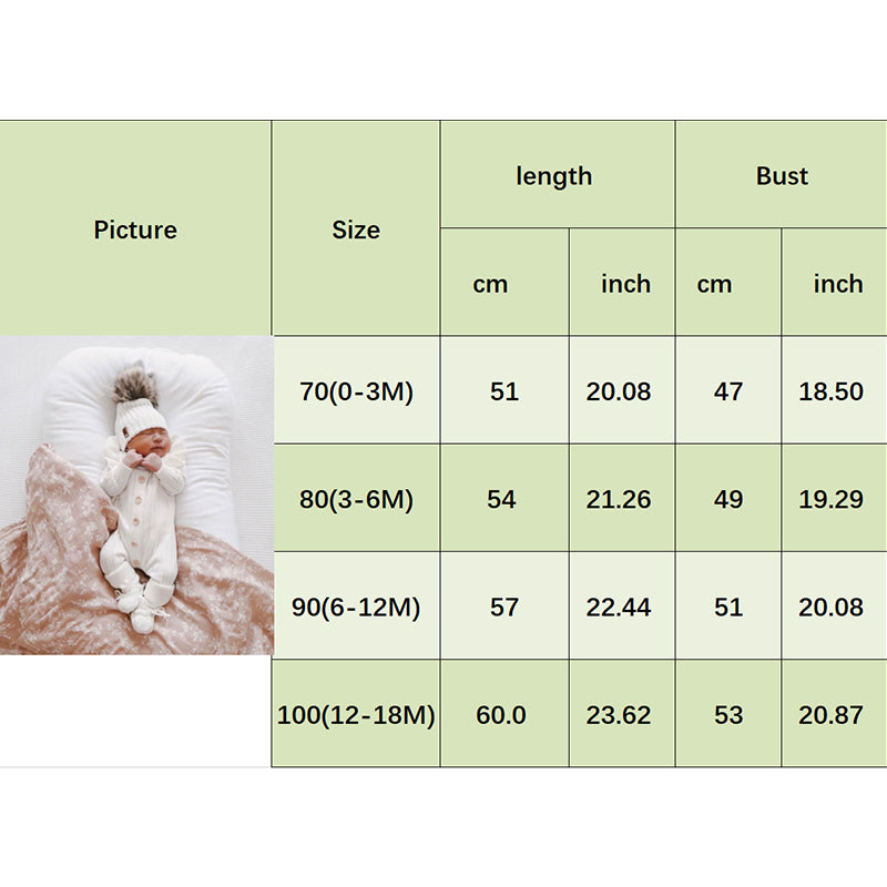 Lioraitiin 0-18M Baby Girl Knitted Long Sleeve