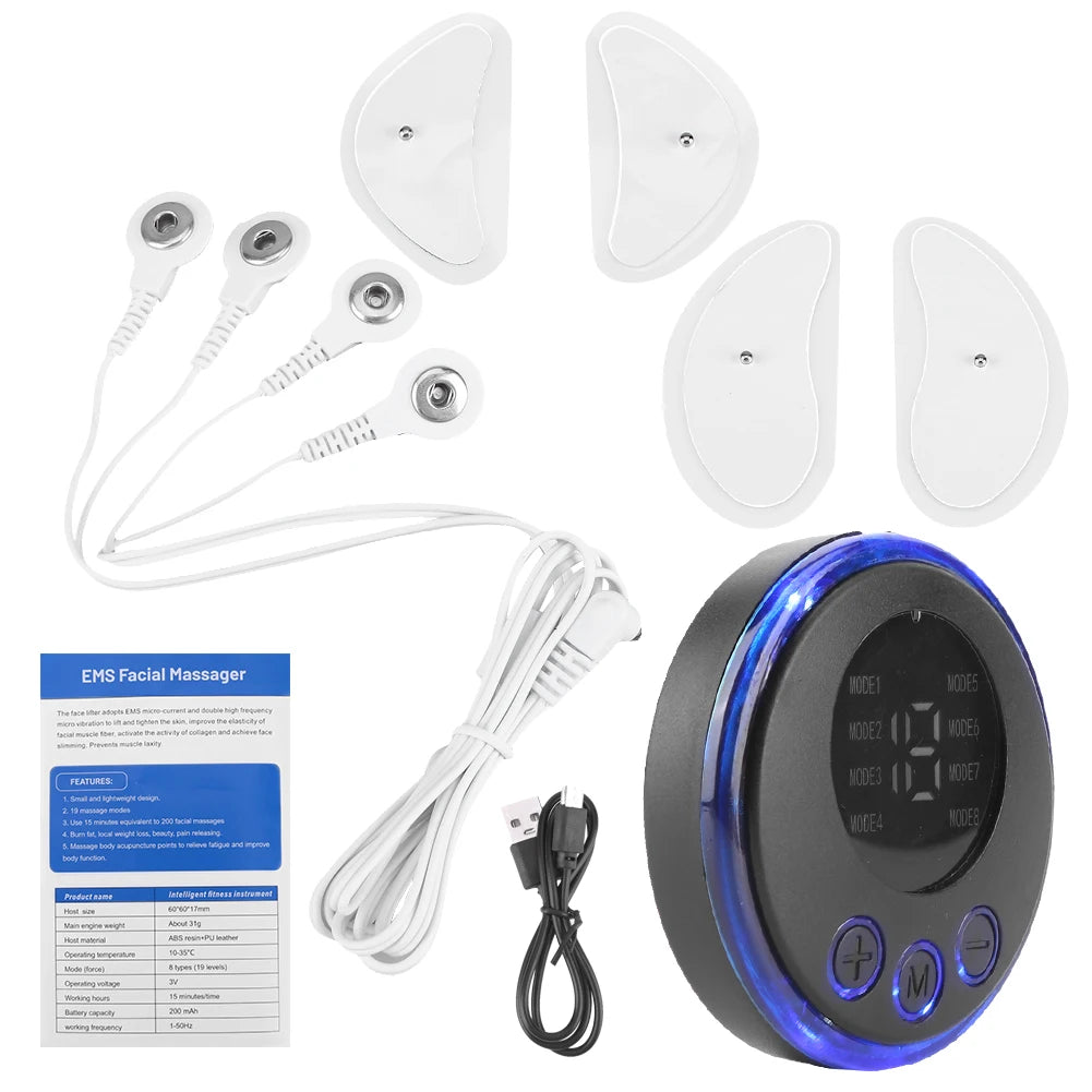 EMS Facial Massager Current Muscle Stimulator Anti-Wrinkle Face