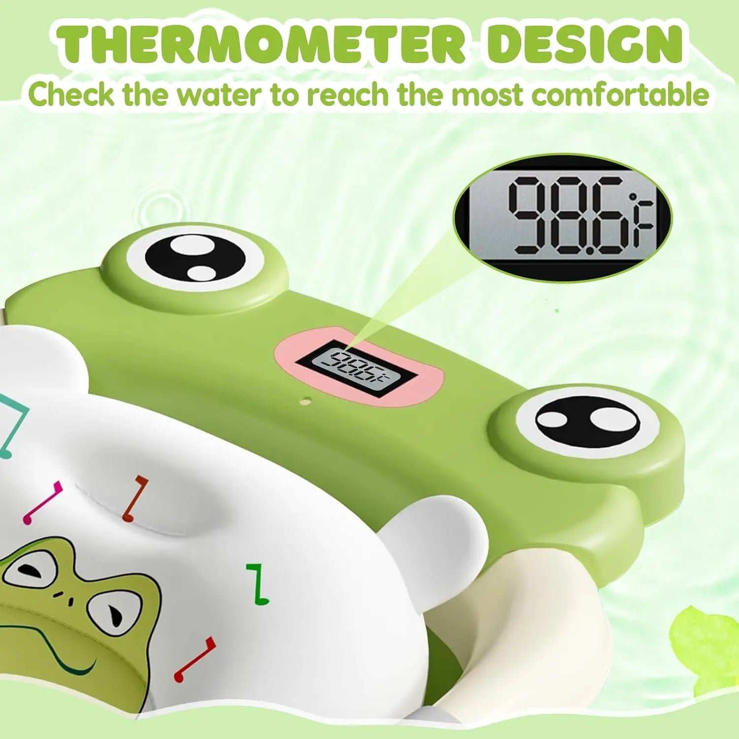 Baby Bath Tub with Bath Cushion Foldable Bathtub with Thermometer Shower Cap Shower and Toddler 0-36 Months