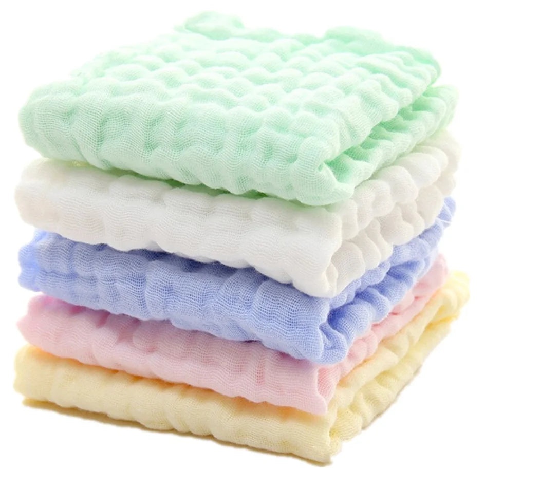 Baby Washcloths - Natural Cotton Baby Wipes - 5 piez