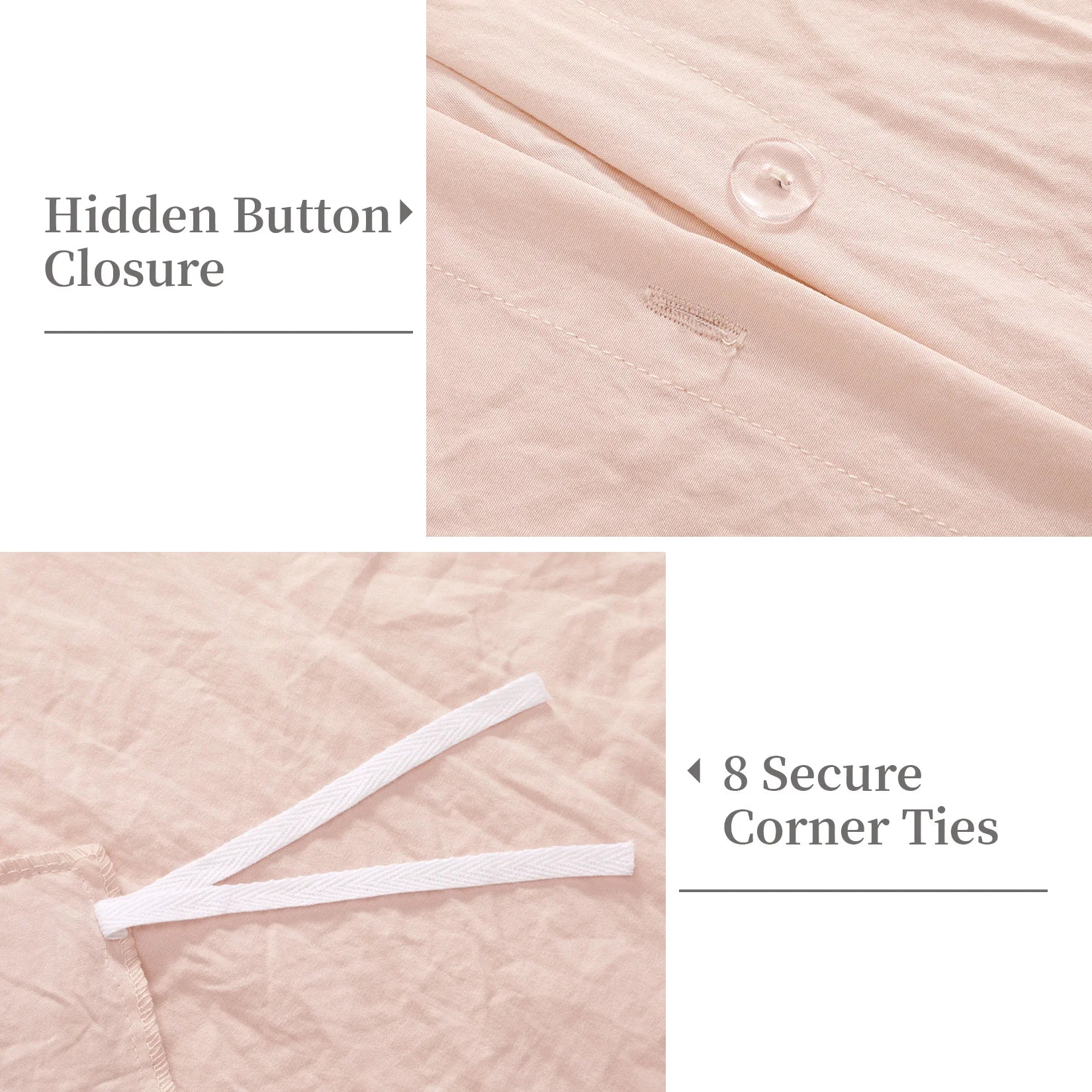 104"x90" Lotus Leaf Edge Bedding Duvet Cover Set Large Double Bed Bedroom Soft Washed