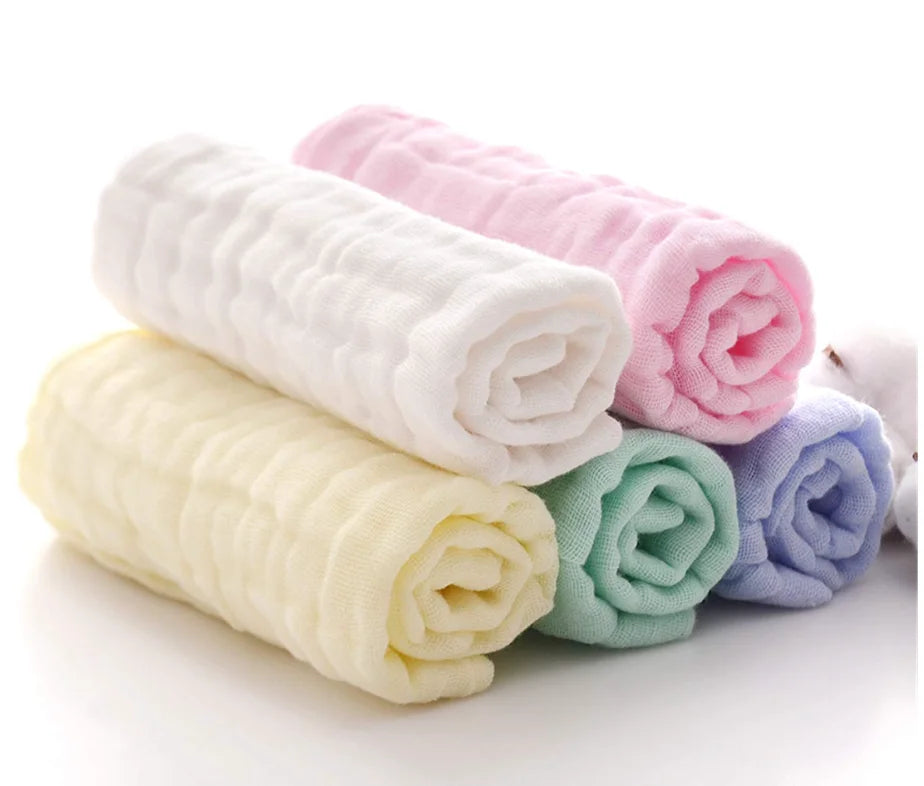 Baby Washcloths - Natural Cotton Baby Wipes - 5 piez
