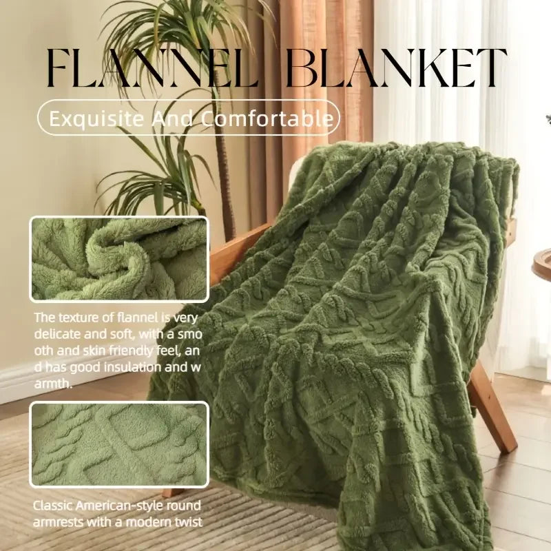 ltra-Soft 3D Plush 1pc Luxurious Fleece Blanket
