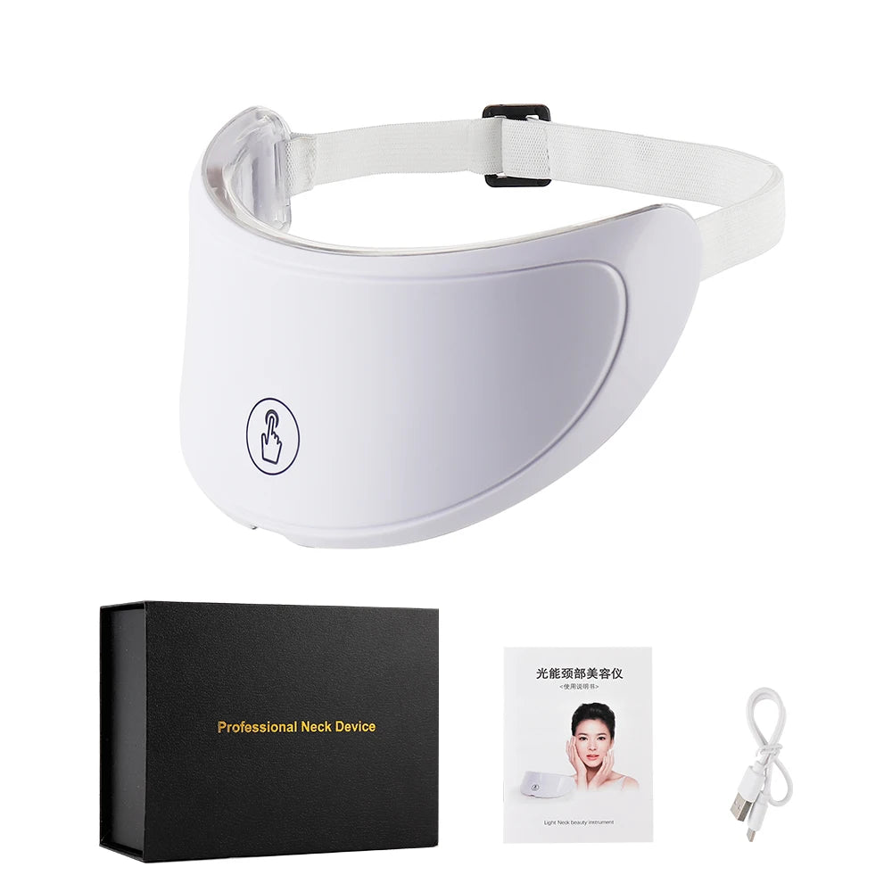 Neck LED Mask 7 Colors Photon Anti-Wrinkle Skin Brightening Neck Beauty Mask Skin Tightening Neck Wrinkle