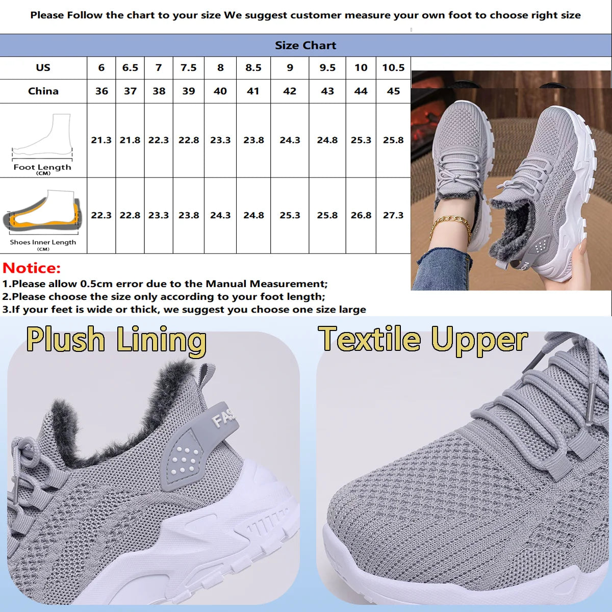 Women's Winter Lightweight Warm Sneakers Waterproof Non-Slip Outdoor Walking Shoes for Cold Weather Daily Commuting