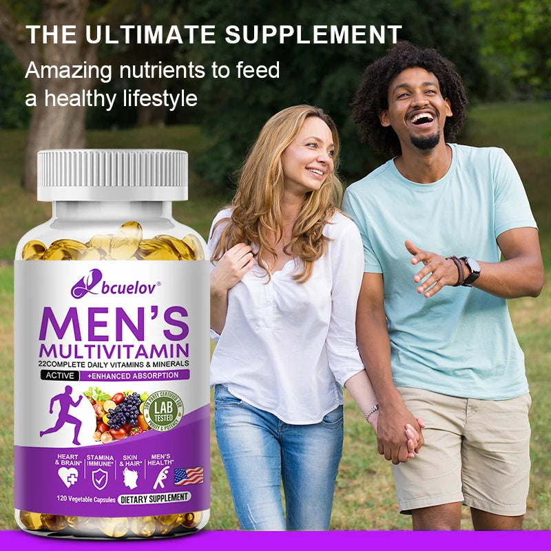 Men's Daily Multivitamin - 22 Vitamins & Minerals, Dietary Supplement for Immunity