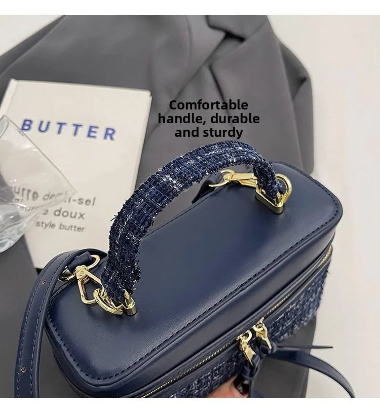 New Spring Summer Fashionable Handbag – Lightweight Portable Square Box Crossbody Bag for Stylish Daily Use